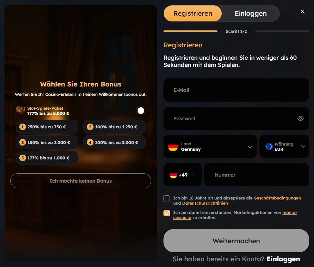 Registrierung